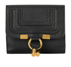 Chloe Marcie Wallet, Calf, Black, D2GWQN, B/DB, 3*